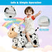 6V Animal Plush Ride-On Toy – Cow | Soft Washable Cover and Music Function COSTWAY - Little and Giant Explorers