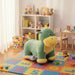 6V Animal Plush Ride-On Toy – Dinosaur | Soft Washable Cover and Music Function COSTWAY - Little and Giant Explorers