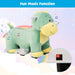 6V Animal Plush Ride-On Toy – Dinosaur | Soft Washable Cover and Music Function COSTWAY - Little and Giant Explorers