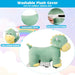 6V Animal Plush Ride-On Toy – Dinosaur | Soft Washable Cover and Music Function COSTWAY - Little and Giant Explorers
