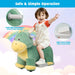 6V Animal Plush Ride-On Toy – Dinosaur | Soft Washable Cover and Music Function COSTWAY - Little and Giant Explorers