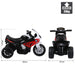 Black and red BMW S 1000 RR kids electric ride-on bike with dimensions and 20kg weight limit