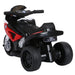 Black and red BMW S 1000 RR kids electric ride-on motorcycle with three wheels