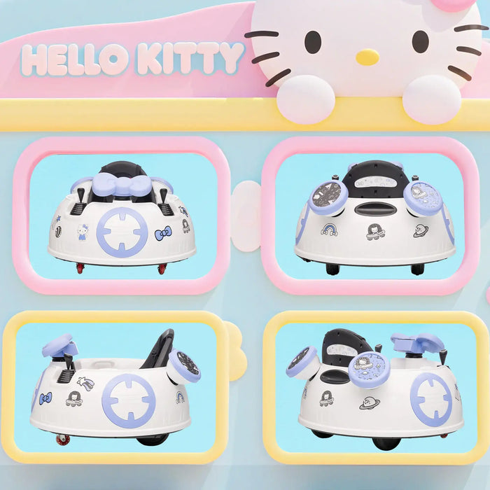 6V Hello Kitty Bumper Car | Official Licensed Design with Dual Control - Little and Giant Explorers AIYAPLAY