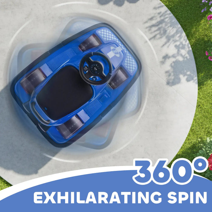 6V Kids Electric Bumper Car – Blue | 360° Spin, LED Lights and Music AIYAPLAY - Little and Giant Explorers AIYAPLAY