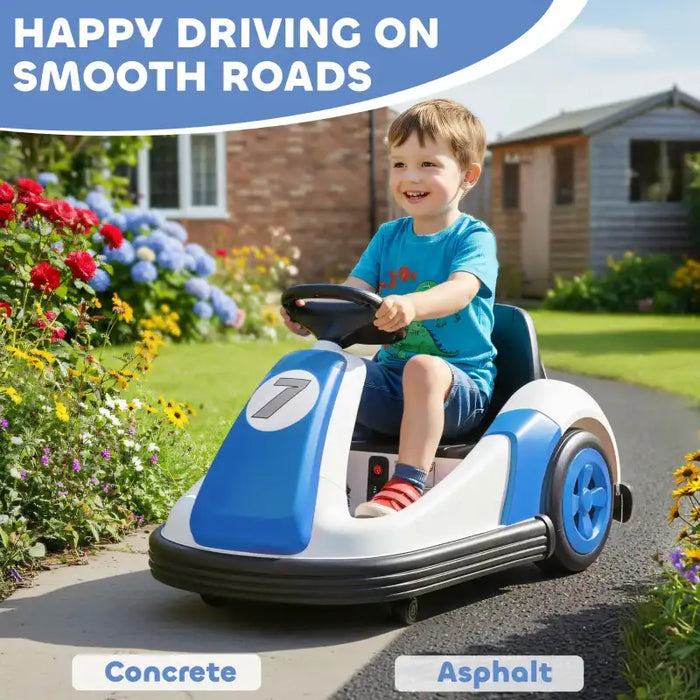 6V Kids Electric Bumper Car – Blue | 360° Spinning Ride-On with Music, Horn and Safety Belt AIYAPLAY - Little and Giant Explorers AIYAPLAY