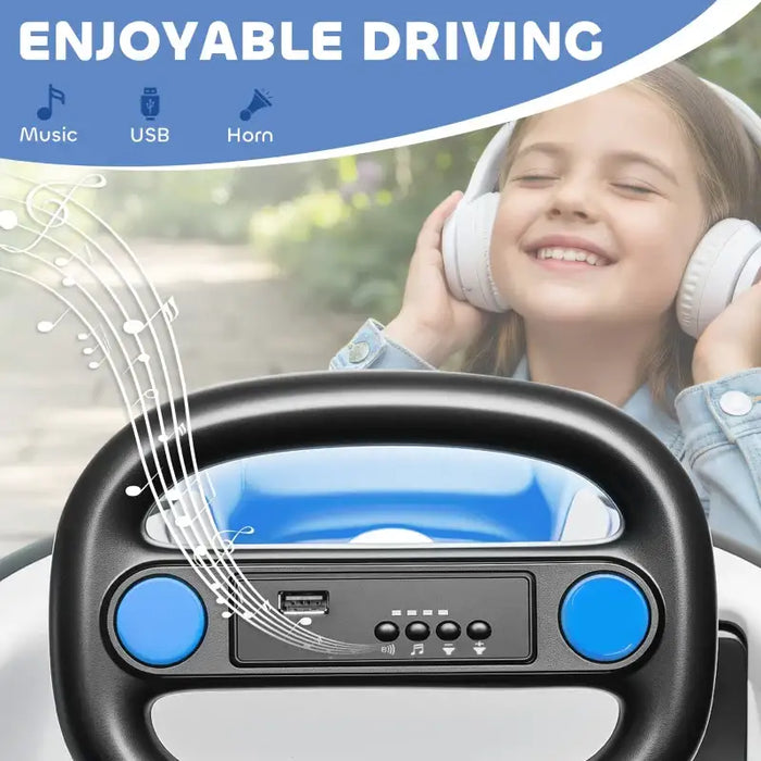 6V Kids Electric Bumper Car – Blue | 360° Spinning Ride-On with Music, Horn and Safety Belt AIYAPLAY - Little and Giant Explorers AIYAPLAY