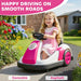 6V Kids Electric Bumper Car – Pink | 360° Spinning Ride-On with Music, Horn and Safety Belt AIYAPLAY - Little and Giant Explorers AIYAPLAY