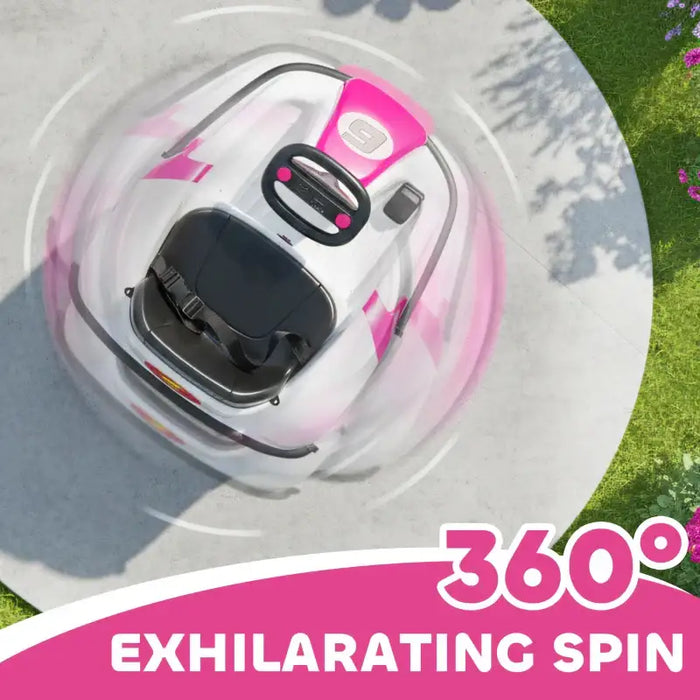 6V Kids Electric Bumper Car – Pink | 360° Spinning Ride-On with Music, Horn and Safety Belt AIYAPLAY - Little and Giant Explorers AIYAPLAY