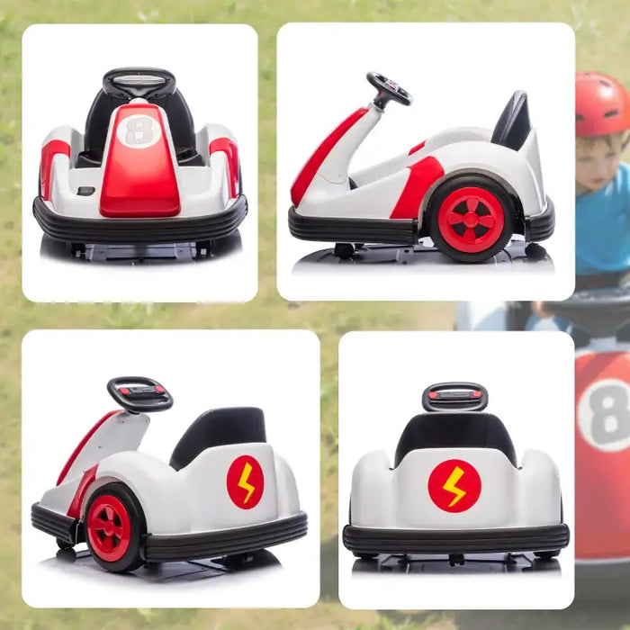 6V Kids Electric Bumper Car – Red | 360° Spinning Ride-On with Music, Horn and Safety Belt AIYAPLAY - Little and Giant Explorers AIYAPLAY