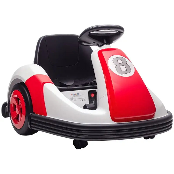 6V Kids Electric Bumper Car – Red | 360° Spinning Ride-On with Music, Horn and Safety Belt AIYAPLAY - Little and Giant Explorers AIYAPLAY