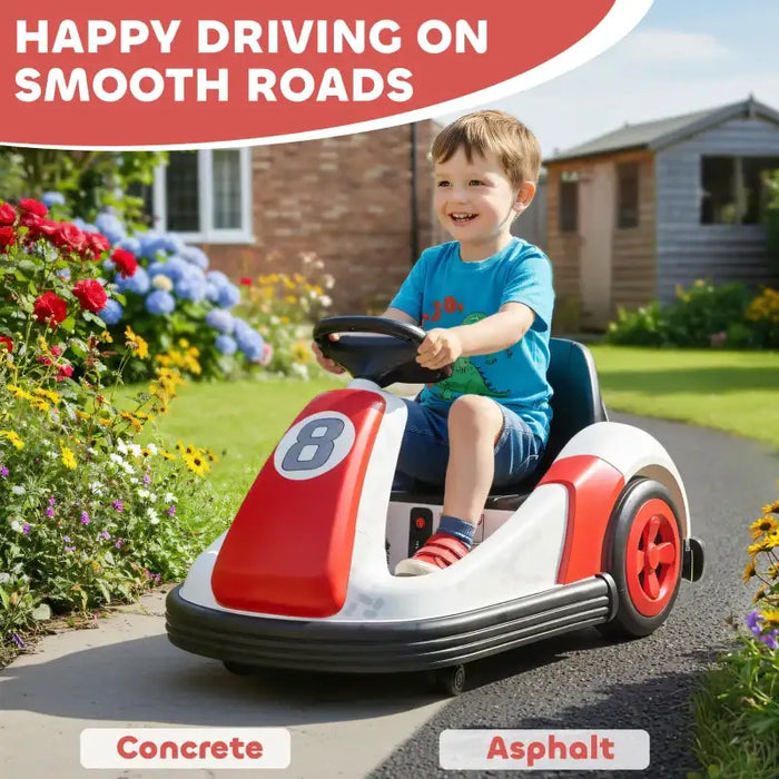 6V Kids Electric Bumper Car – Red | 360° Spinning Ride-On with Music, Horn and Safety Belt AIYAPLAY - Little and Giant Explorers AIYAPLAY