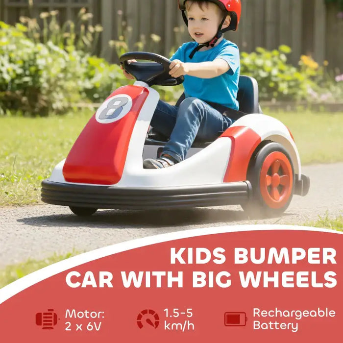 6V Kids Electric Bumper Car – Red | 360° Spinning Ride-On with Music, Horn and Safety Belt AIYAPLAY - Little and Giant Explorers AIYAPLAY