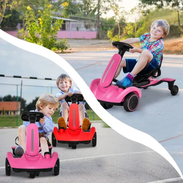 6V Kids Electric Drift Car – Pink | 360° Spin - Adjustable Seat COSTWAY - Little and Giant Explorers Costway