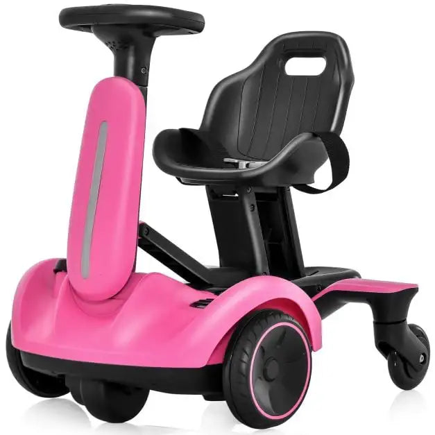 6V Kids Electric Drift Car – Pink | 360° Spin - Adjustable Seat COSTWAY - Little and Giant Explorers Costway