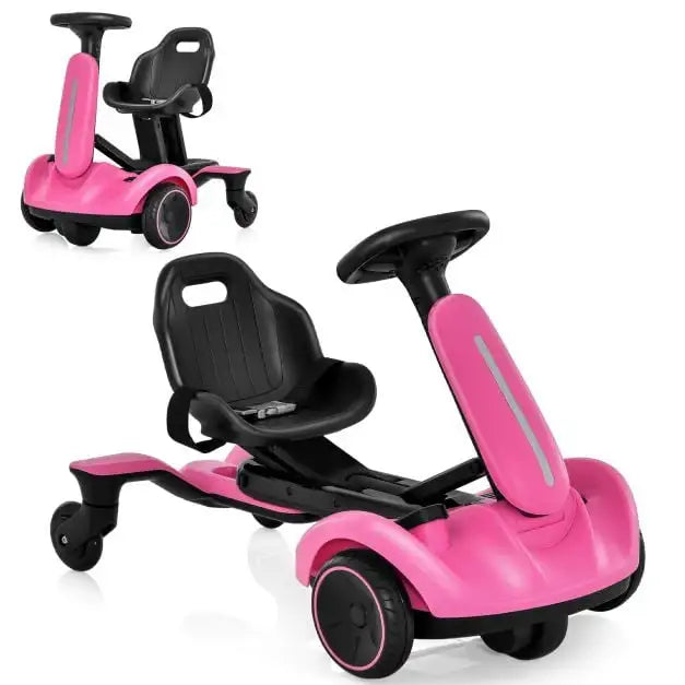 6V Kids Electric Drift Car – Pink | 360° Spin - Adjustable Seat COSTWAY - Little and Giant Explorers Costway