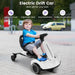 6V Kids Electric Drift Car – White | 360° Spin - Adjustable Seat COSTWAY - Little and Giant Explorers Costway