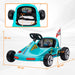 Toy race car with measurements on a white background