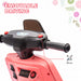 Close-up of a pink and black power tool with 'Enjoyable Driving' text and music icon on a white background.