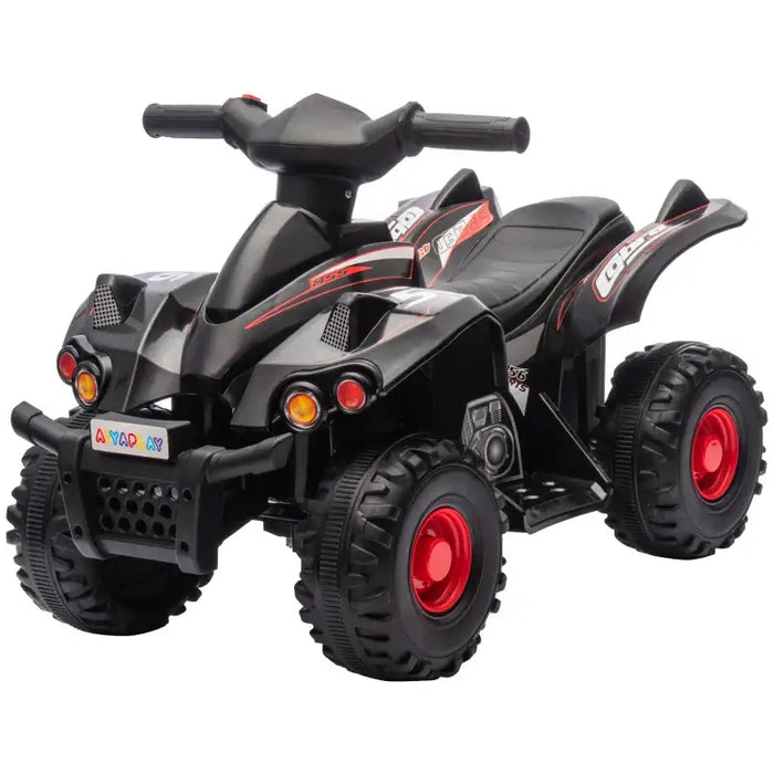 6V Kids Electric Quad Bike – Black | Built-in Music and Forward Function AIYAPLAY - Little and Giant Explorers AIYAPLAY