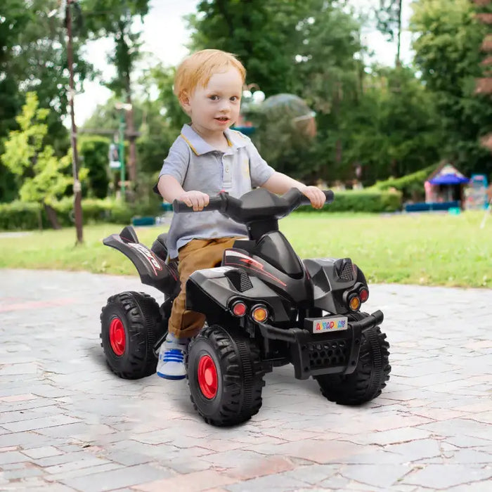 6V Kids Electric Quad Bike – Black | Built-in Music and Forward Function AIYAPLAY - Little and Giant Explorers AIYAPLAY