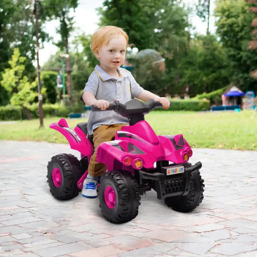 6V Kids Electric Quad Bike – Pink | Built-in Music and Forward Function AIYAPLAY - Little and Giant Explorers AIYAPLAY