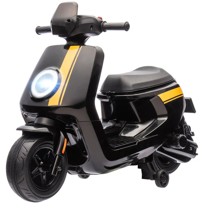 6V Kids Electric Ride-On Motorbike – Black | Dual Motors - Adjustable Speed 1.5–3km/h AIYAPLAY - Little and Giant Explorers AIYAPLAY