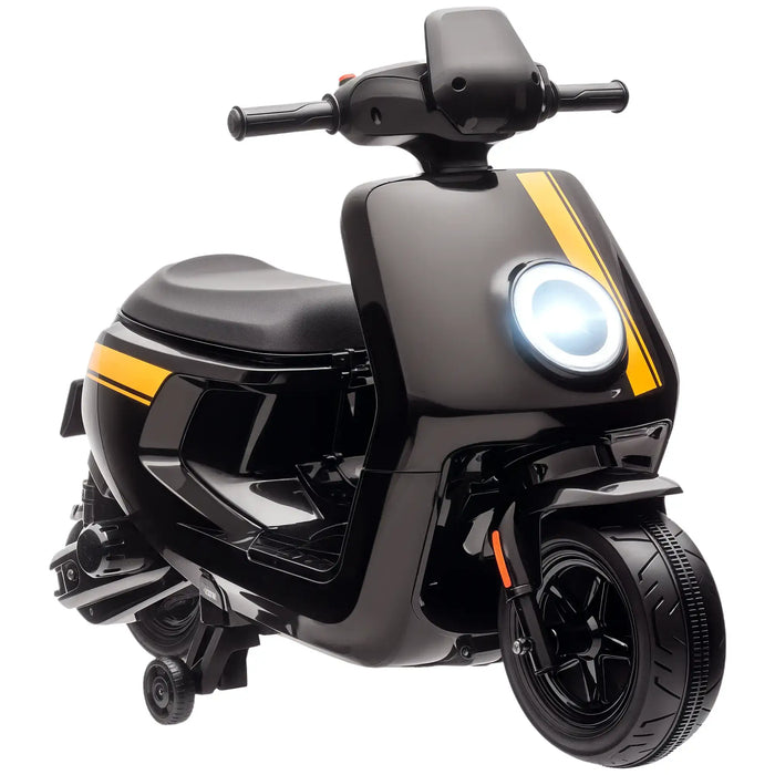 6V Kids Electric Ride-On Motorbike – Black | Dual Motors - Adjustable Speed 1.5–3km/h AIYAPLAY - Little and Giant Explorers AIYAPLAY