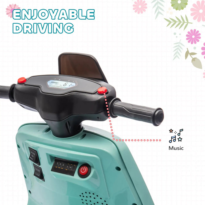 6V Kids Electric Ride-On Motorbike – Green | Dual Motors - Adjustable Speed 1.5–3km/h AIYAPLAY - Little and Giant Explorers AIYAPLAY