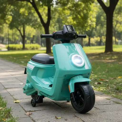 6V Kids Electric Ride-On Motorbike – Green | Dual Motors - Adjustable Speed 1.5–3km/h AIYAPLAY - Little and Giant Explorers AIYAPLAY