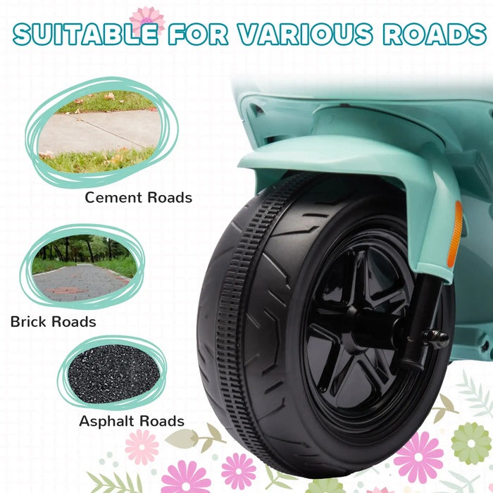 6V Kids Electric Ride-On Motorbike – Green | Dual Motors - Adjustable Speed 1.5–3km/h AIYAPLAY - Little and Giant Explorers AIYAPLAY