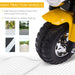 6V Kids Electric Ride-On Motorbike - Yellow | Horn and Reverse Function HOMCOM - Little and Giant Explorers HOMCOM