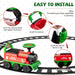 6V Kids Electric Ride-On Train with Track – Christmas | Whistle, Lights and Hidden Storage COSTWAY - Little and Giant Explorers Costway