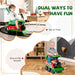 6V Kids Electric Ride-On Train with Track – Christmas | Whistle, Lights and Hidden Storage COSTWAY - Little and Giant Explorers Costway