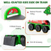 6V Kids Electric Ride-On Train with Track – Christmas | Whistle, Lights and Hidden Storage COSTWAY - Little and Giant Explorers Costway