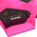 Close-up of pink kids Honda ride-on quad bike side panel with logo