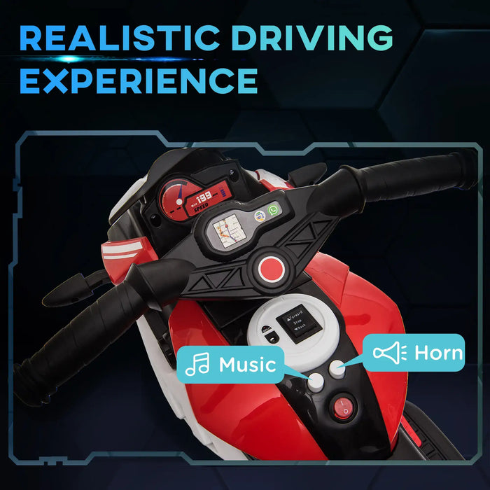 Motorcycle handlebar with digital display and controls on a dark background, emphasizing a realistic driving experience.