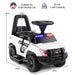 6V Kids Ride-On Police Car | Siren Sounds, Megaphone and Flashing Lights COSTWAY - Little and Giant Explorers Costway