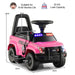 6V Kids Ride-On Police Car - Pink | Flashing Lights, Siren and Megaphone COSTWAY - Little and Giant Explorers Costway