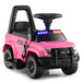 6V Kids Ride-On Police Car - Pink | Flashing Lights, Siren and Megaphone COSTWAY - Little and Giant Explorers Costway
