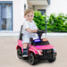 6V Kids Ride-On Police Car - Pink | Flashing Lights, Siren and Megaphone COSTWAY - Little and Giant Explorers Costway