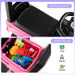 6V Kids Ride-On Police Car - Pink | Flashing Lights, Siren and Megaphone COSTWAY - Little and Giant Explorers Costway