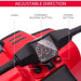 Kids red ride-on quad ATV bike dashboard with horn, power button, forward and reverse controls