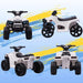 White 6V kids ride-on quad ATV bike with LED lights, large wheels, and realistic details