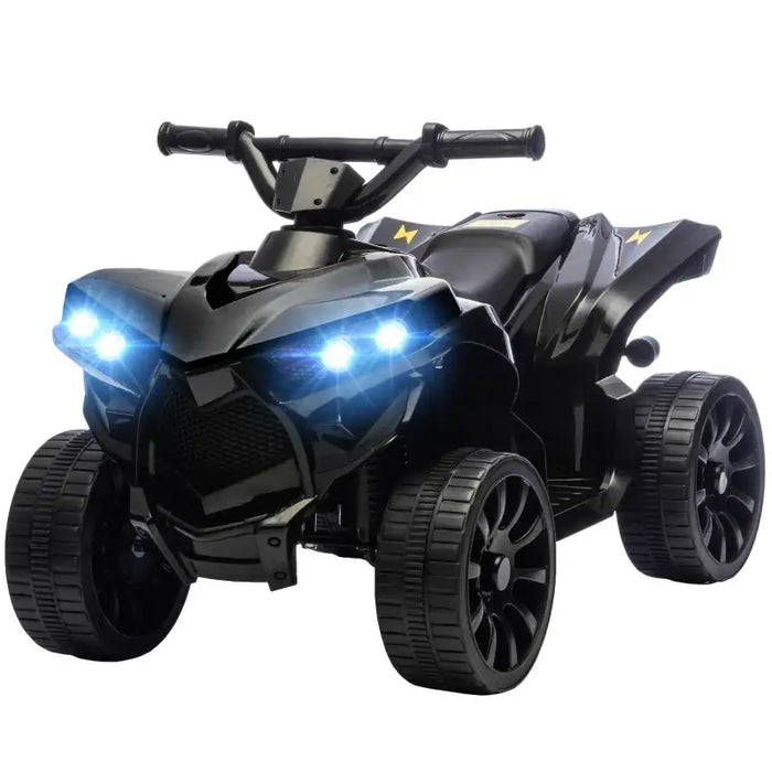 6V Kids Ride-On Quad Bike - Black | Music and LED Headlights AIYAPLAY - Little and Giant Explorers AIYAPLAY