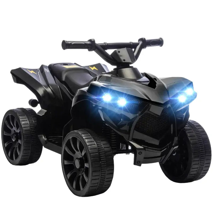 6V Kids Ride-On Quad Bike - Black | Music and LED Headlights AIYAPLAY - Little and Giant Explorers AIYAPLAY
