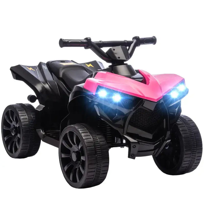 6V Kids Ride-On Quad Bike - Pink | Music and LED Headlights AIYAPLAY - Little and Giant Explorers AIYAPLAY