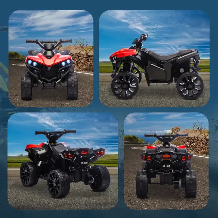 6V Kids Ride-On Quad Bike - Red | Music and LED Headlights AIYAPLAY - Little and Giant Explorers AIYAPLAY