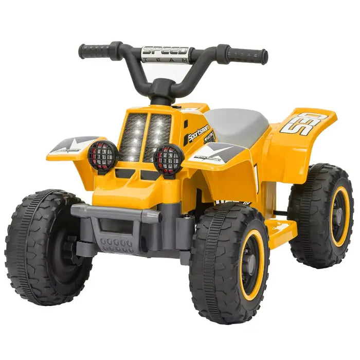 6V Kids Ride-On Quad Bike - Yellow | Forward and Reverse - LED Headlights AIYAPLAY - Little and Giant Explorers AIYAPLAY