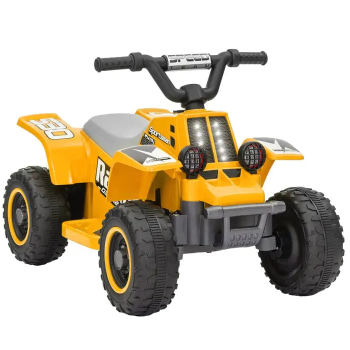 6V Kids Ride-On Quad Bike - Yellow | Forward and Reverse - LED Headlights AIYAPLAY - Little and Giant Explorers AIYAPLAY